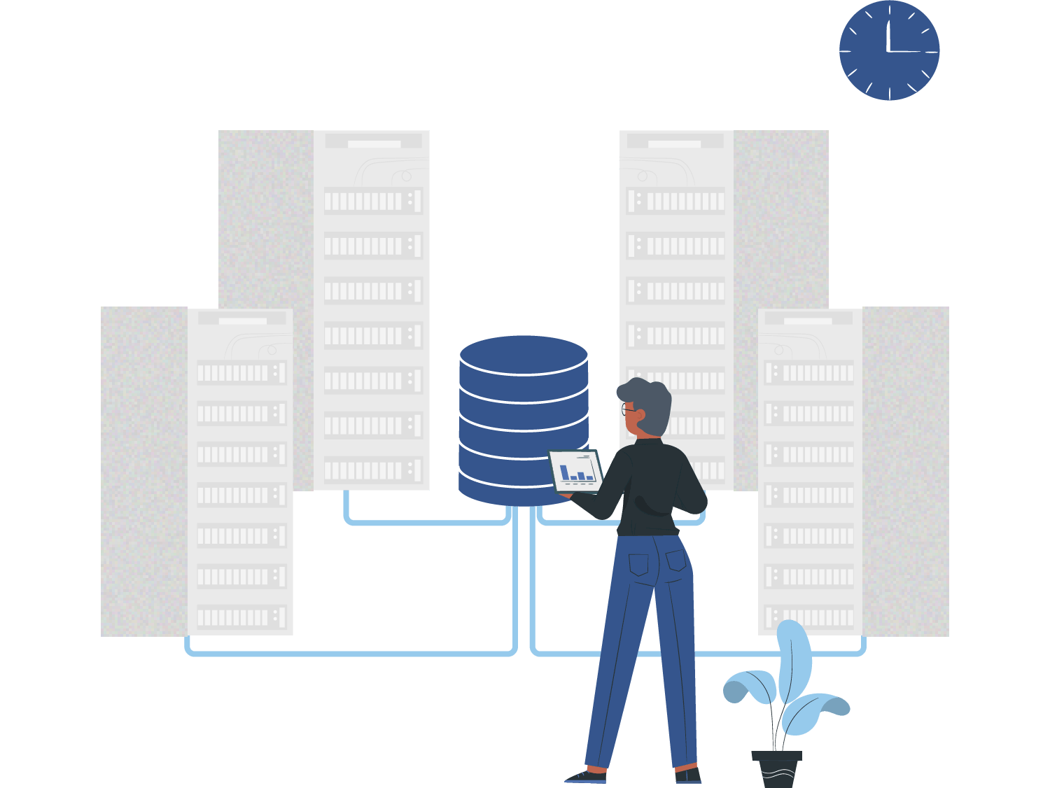 person monitoring databases