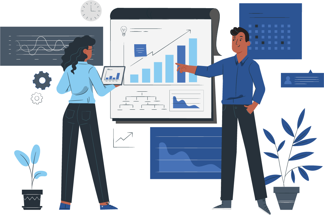 people analyzing data